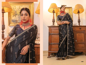 Viscose Satin Silk Party Wear Saree