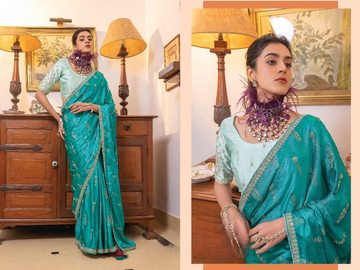 Viscose Satin Silk Party Wear Saree