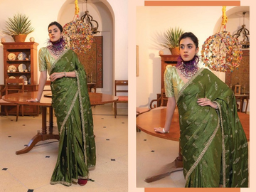 Viscose Satin Silk Party Wear Saree