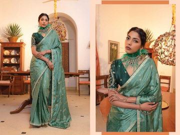 Viscose Satin Silk Party Wear Saree