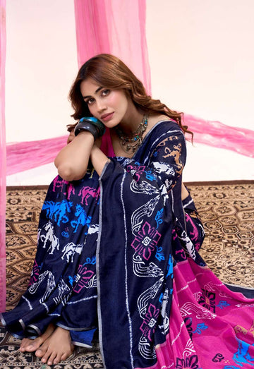 Soft Tusser Unique Colours Saree