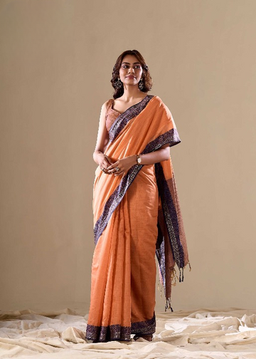 Handloom Cotton With Contrast Border