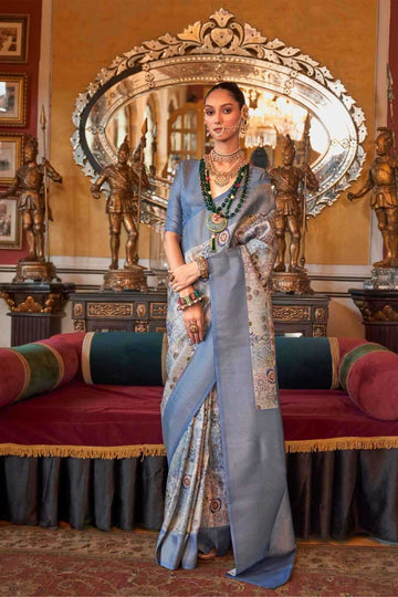 Party Wear Tussar Silk Saree
