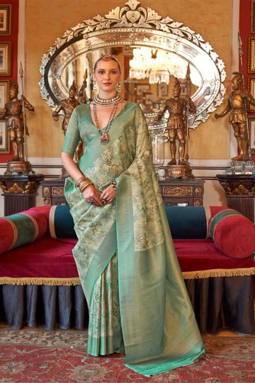 Party Wear Tussar Silk Saree