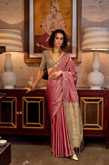 New Trendy Handloom Woven Tussar Silk Saree