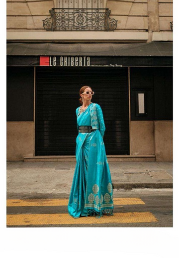 Pure Satin Zari Lining Handloom Weaving Sarees