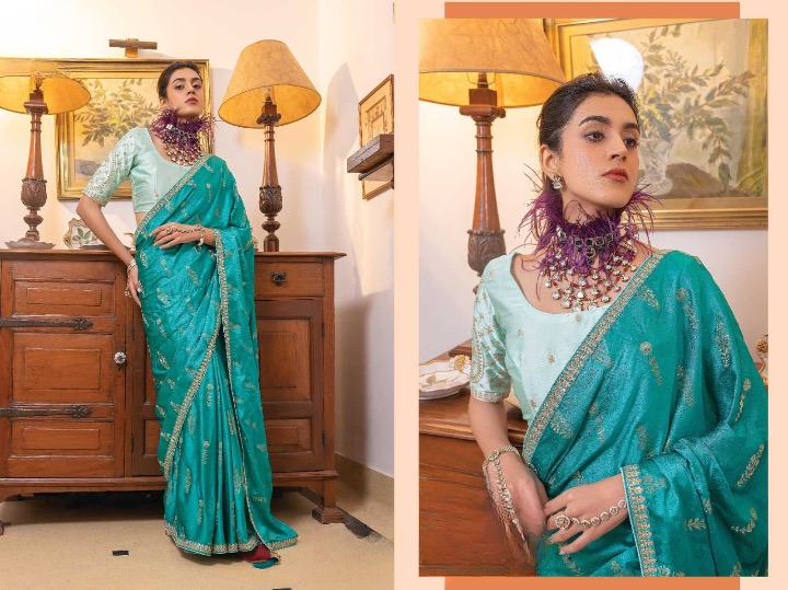 Viscose Satin Silk Party Wear Saree