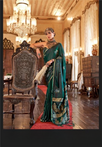 Pure Satin With Handloom Weaving Silk Saree