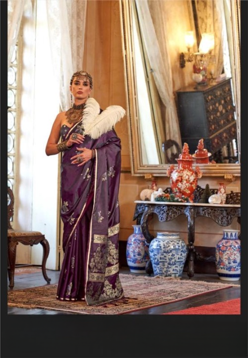 Pure Satin With Handloom Weaving Silk Saree