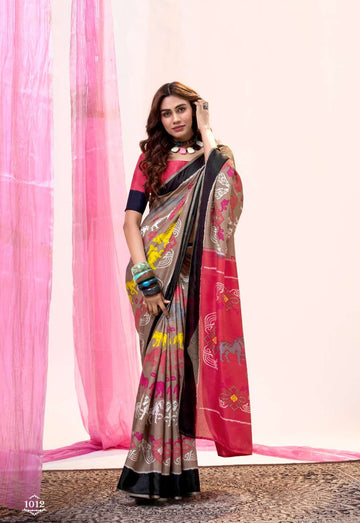 Soft Tusser Unique Colours Saree