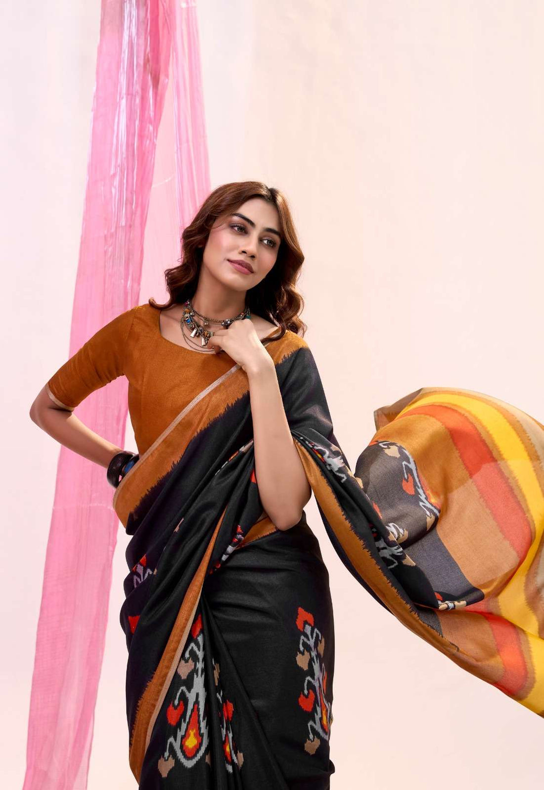 Soft Tusser Unique Colours Saree