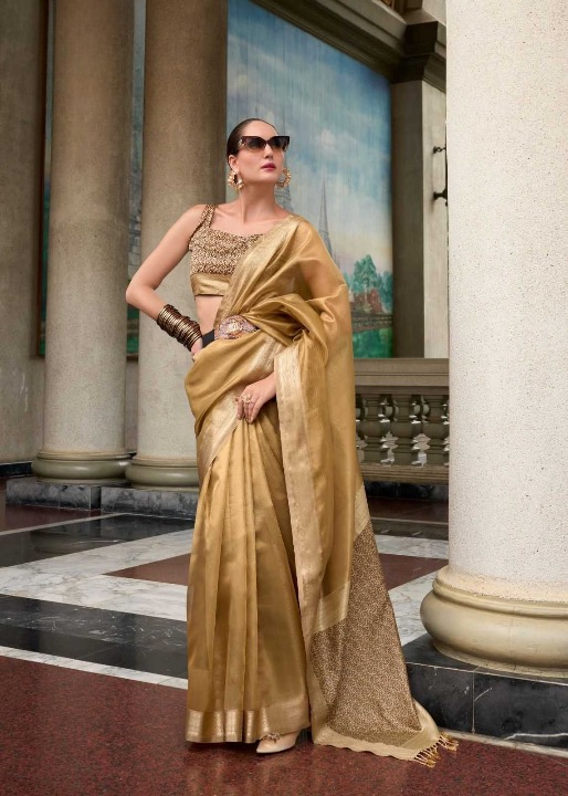 Designer TIssue Silk Party Wear Saree