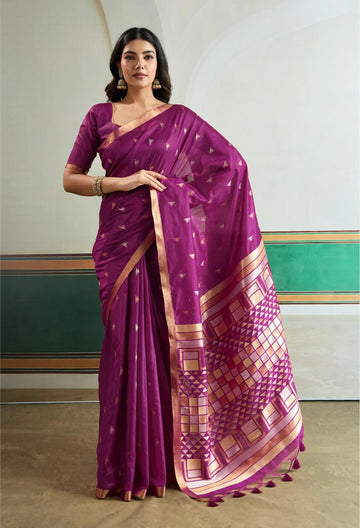 Ikkat Handloom Weaving silk saree