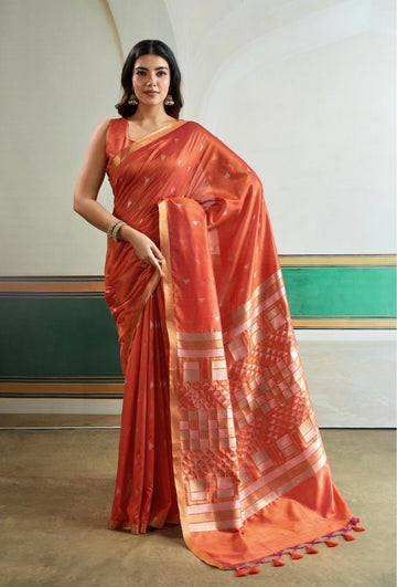 Ikkat Handloom Weaving silk saree