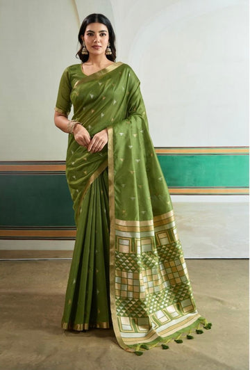 Ikkat Handloom Weaving silk saree