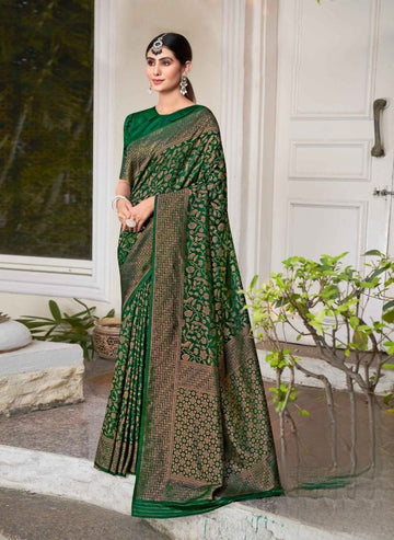 PREMIUM MONGA SILK WEDDING WEAR SAREE