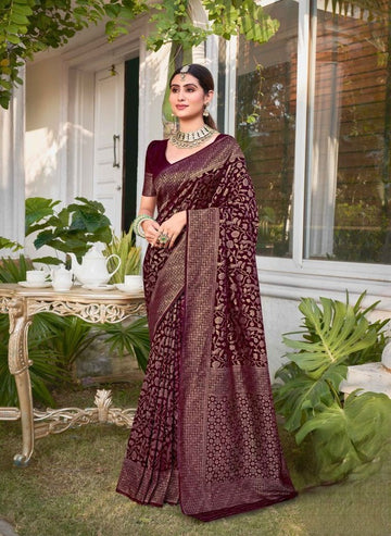 PREMIUM MONGA SILK WEDDING WEAR SAREE