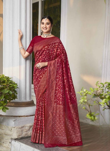 PREMIUM MONGA SILK WEDDING WEAR SAREE