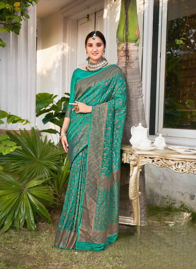 PREMIUM MONGA SILK WEDDING WEAR SAREE