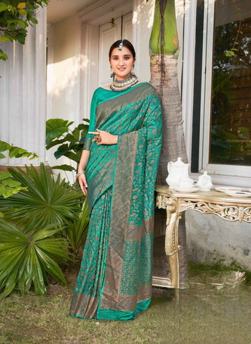 PREMIUM MONGA SILK WEDDING WEAR SAREE