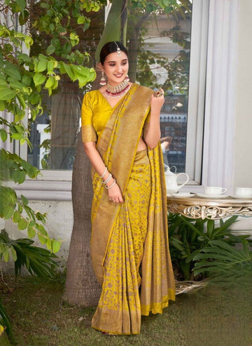 PREMIUM MONGA SILK WEDDING WEAR SAREE