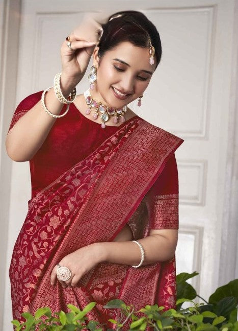 PREMIUM MONGA SILK WEDDING WEAR SAREE