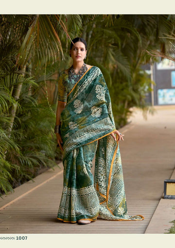 BATIK PRINTED FANCY SAREE