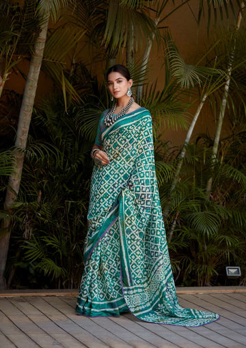 BATIK PRINTED FANCY SAREE