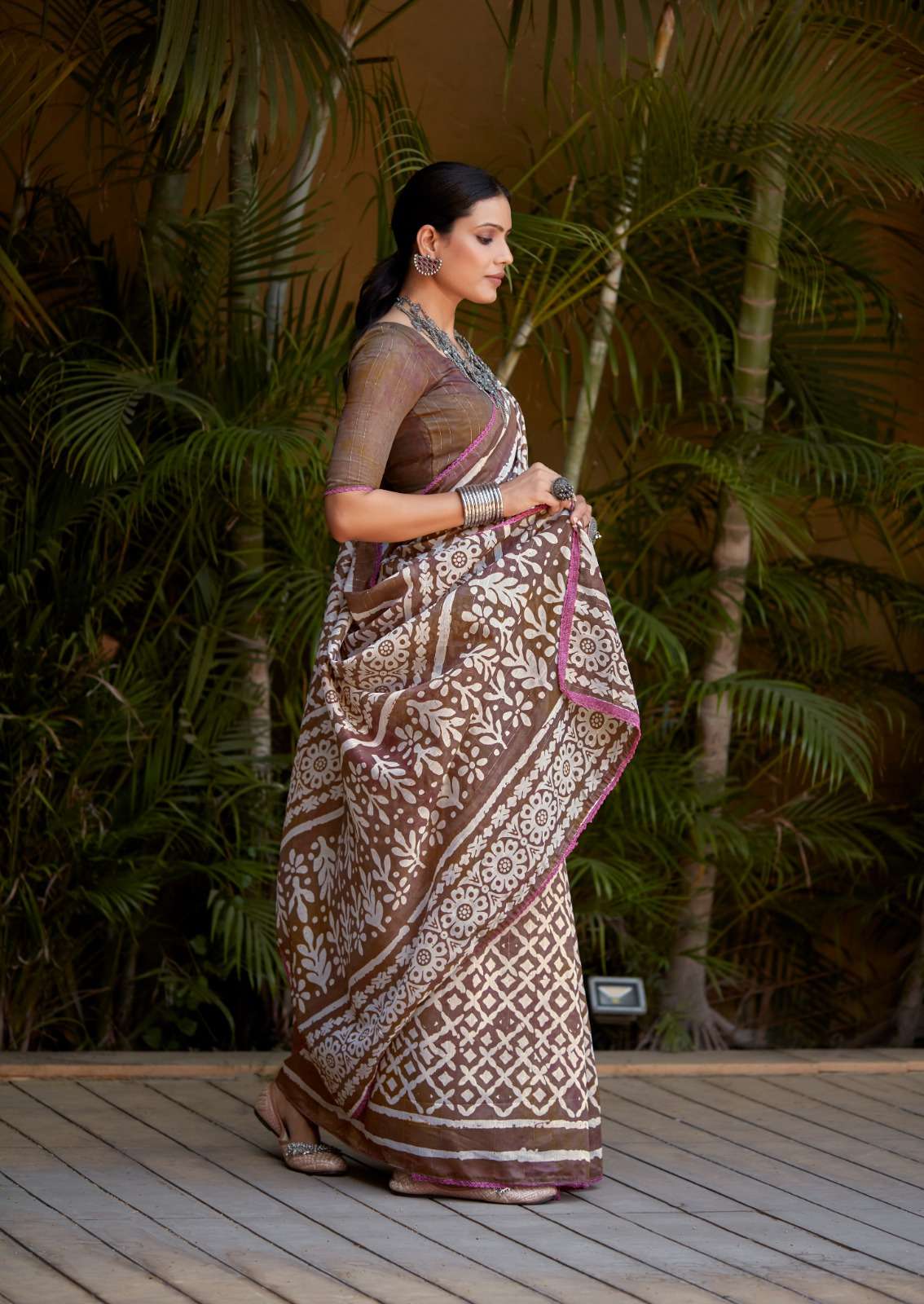 BATIK PRINTED FANCY SAREE
