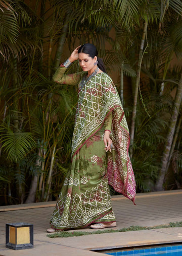 BATIK PRINTED FANCY SAREE