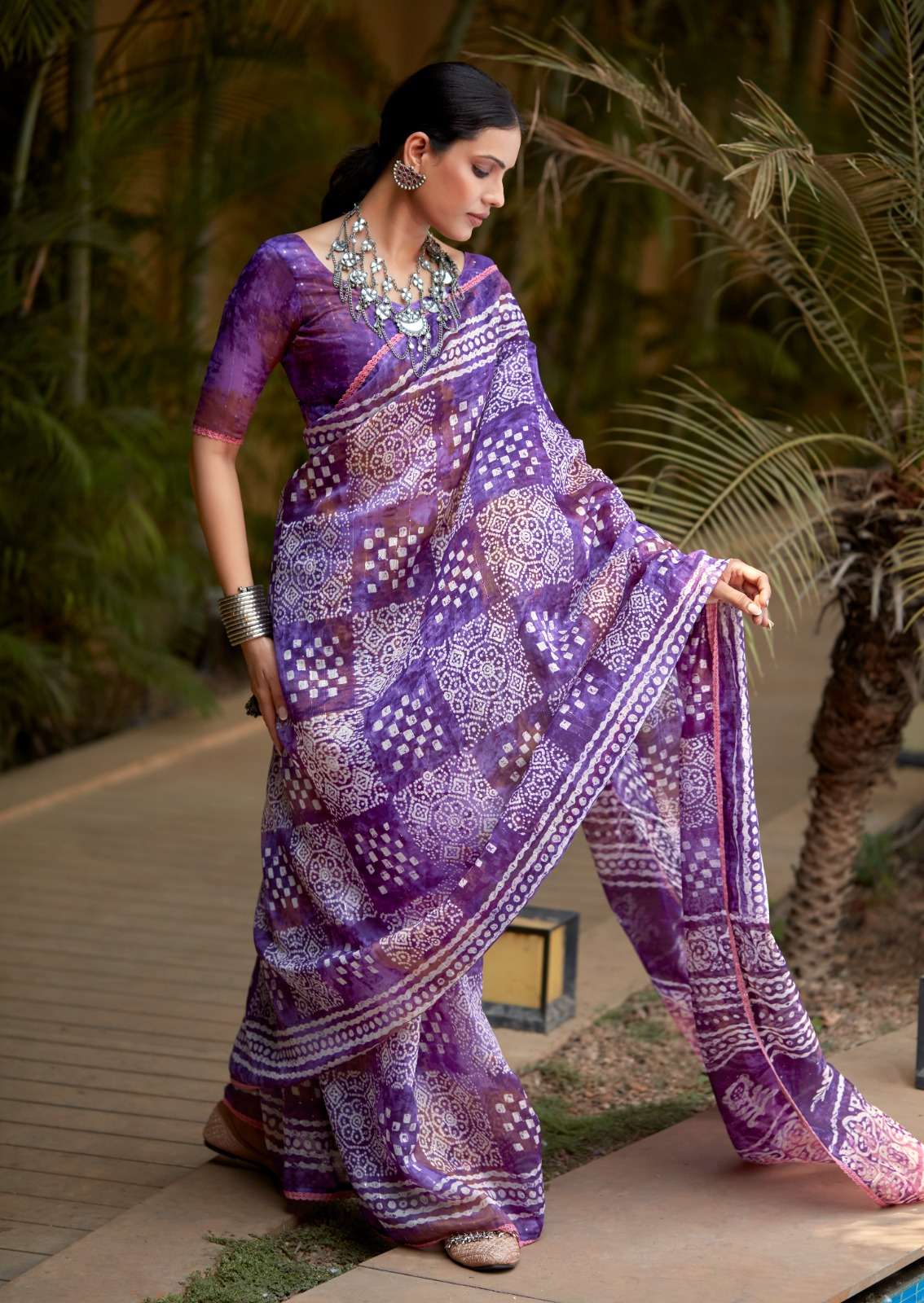 BATIK PRINTED FANCY SAREE