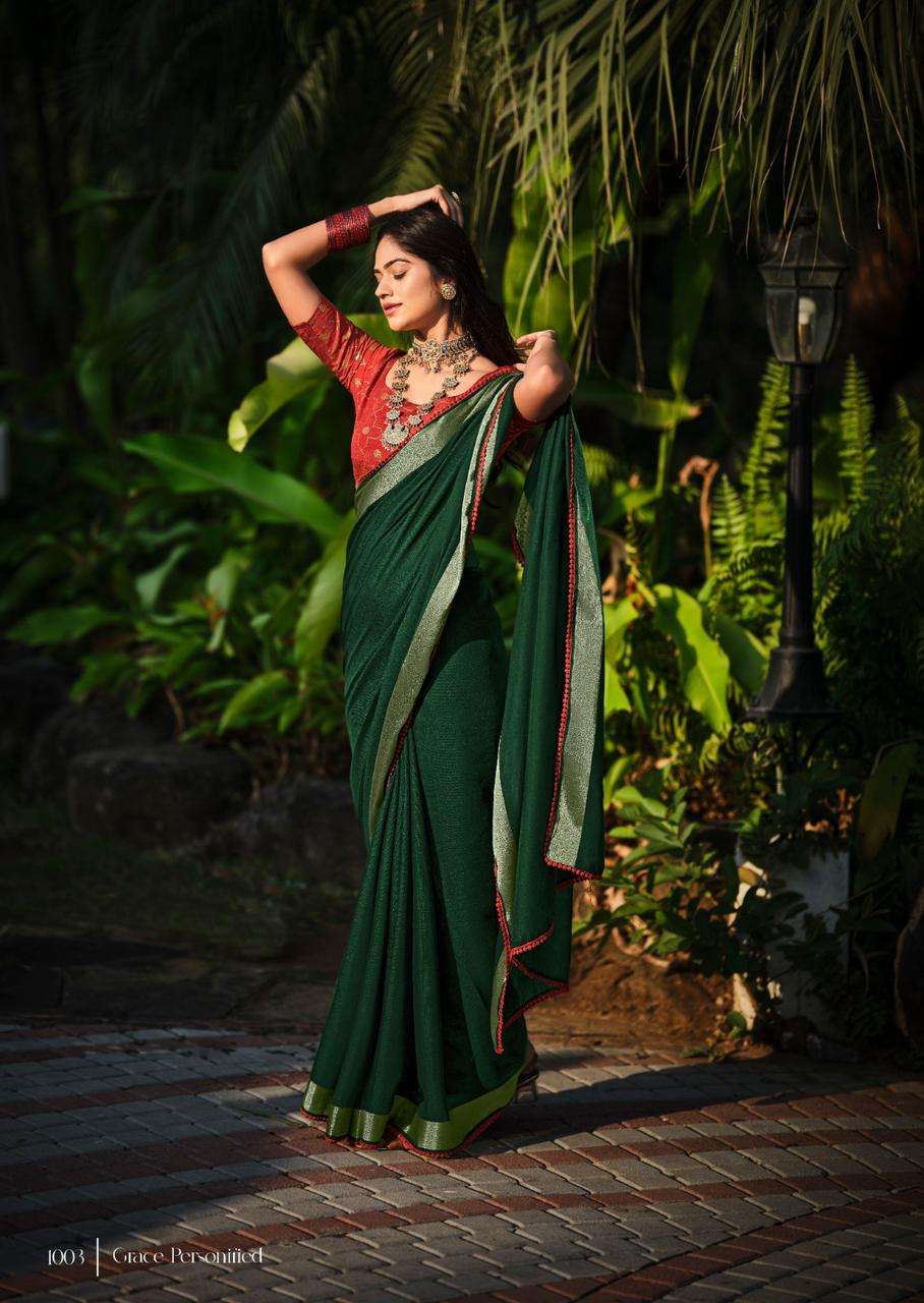 LINEN SAREE WITH FANCY BLOUSE
