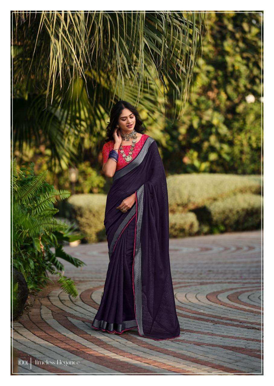 LINEN SAREE WITH FANCY BLOUSE
