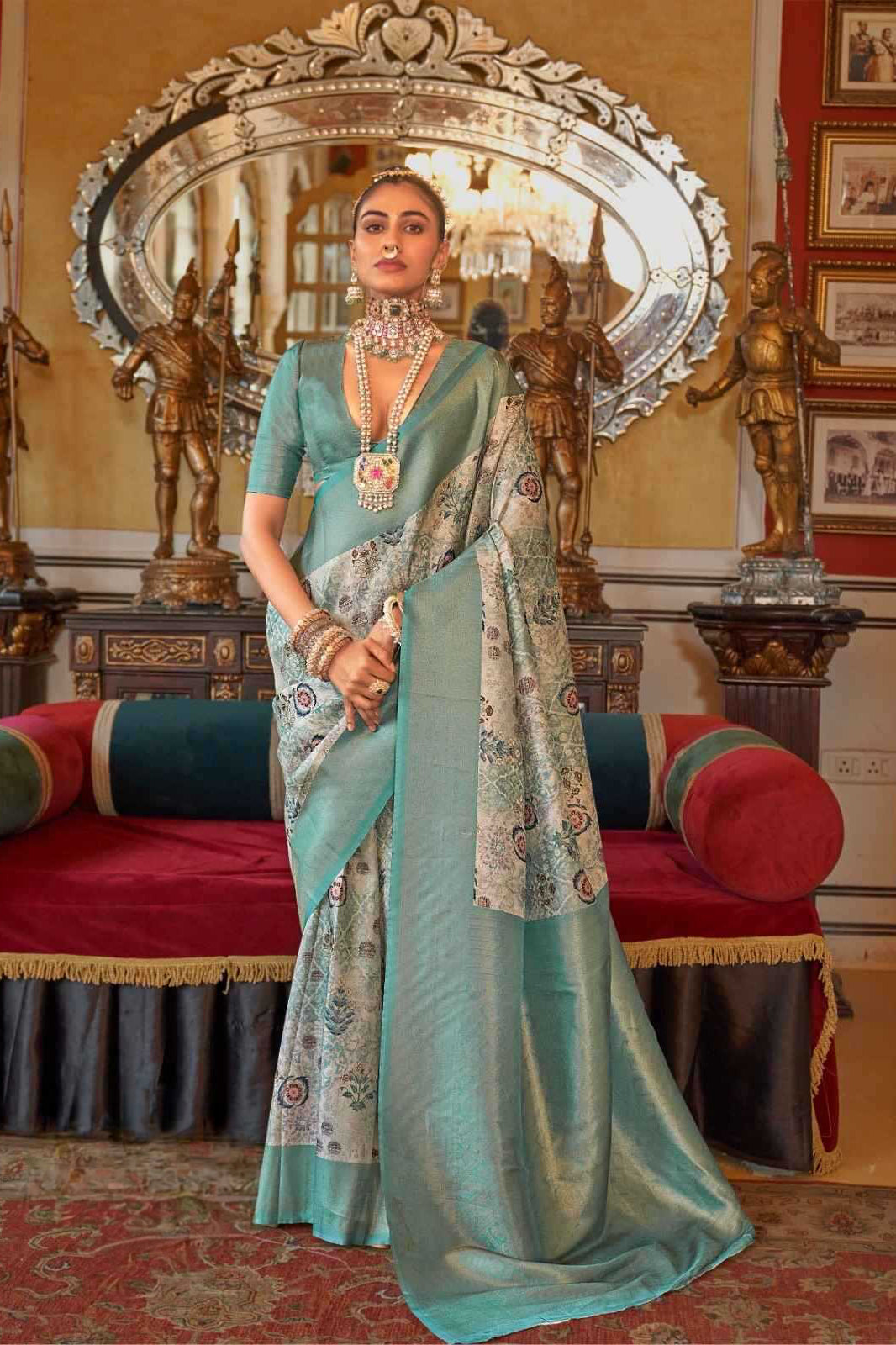 Party Wear  Tussar Silk Saree