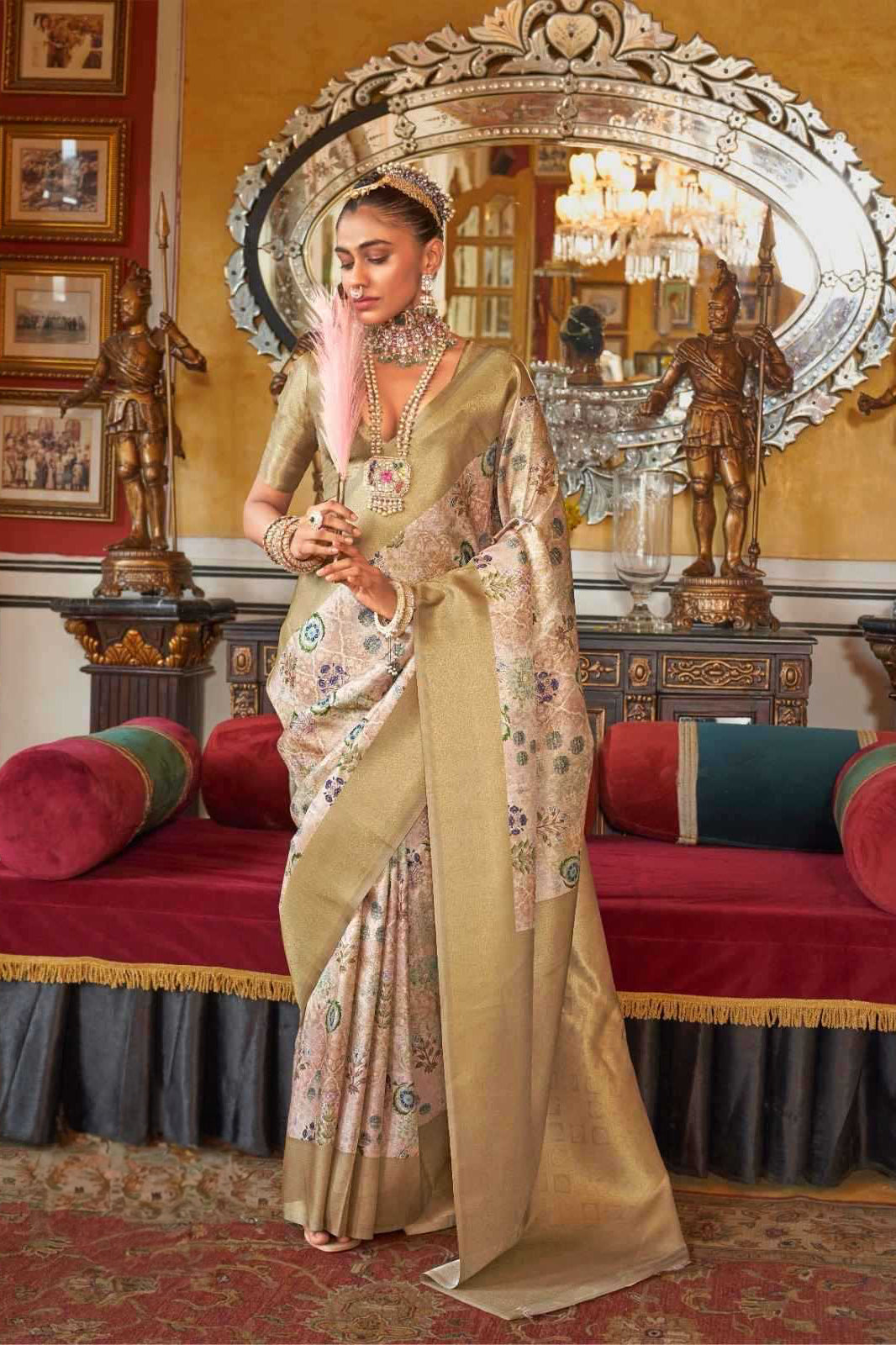 Party Wear  Tussar Silk Saree