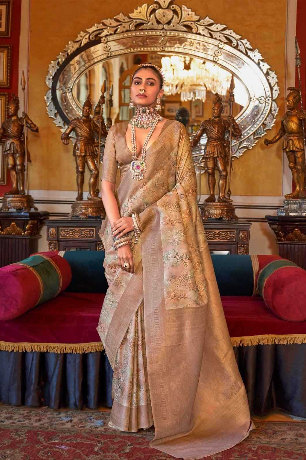 Party Wear  Tussar Silk Saree