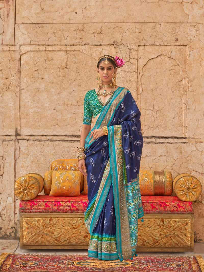 Patola Luxury Print Viscose Silk Wedding Wear Designer Saree