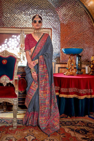 High Quality Design Printed Silk Saree