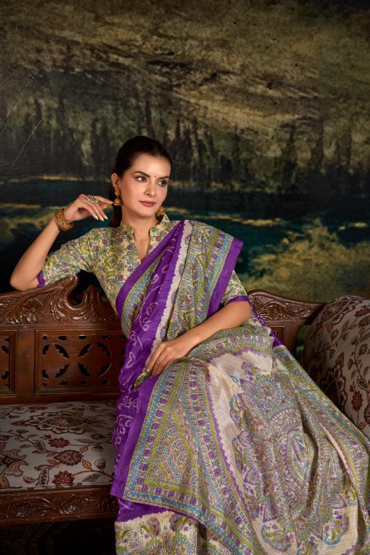 Silk Fusion Printed New Design Saree