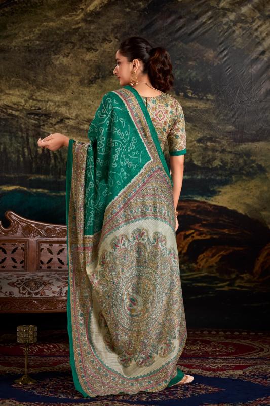Silk Fusion Printed New Design Saree