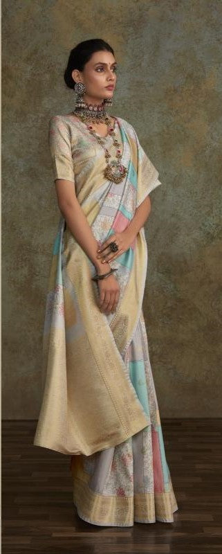 Digital Print Silk Saree with Beautiful Water color