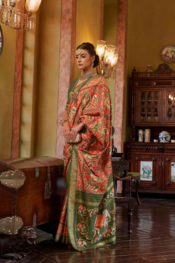 Tussar Silk Digital Printed Party Wear Saree