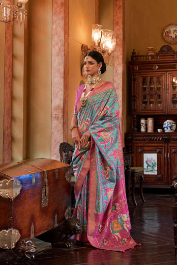 Tussar Silk Digital Printed Party Wear Saree